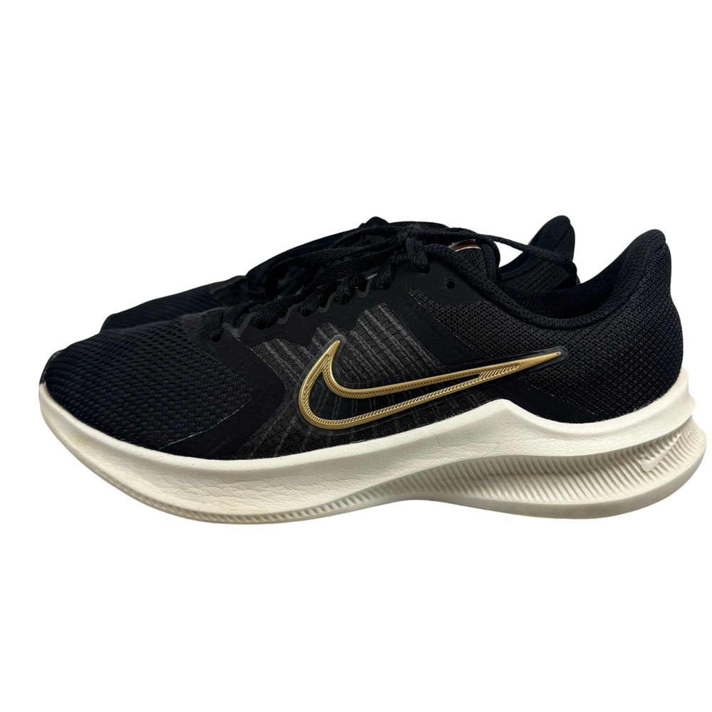 Nike Downshifter 13 Women Running Shoes Black Gold‎ CW3413 002 Size 7.5
